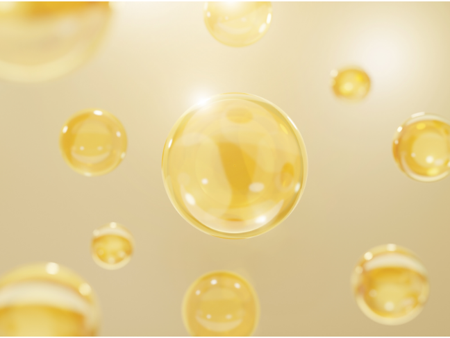 pawpaw cosmetic skincare cream representation graphic, with yellow molecules